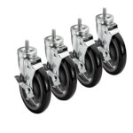 Krowne 28-141S - Threaded Stem Caster, Swivel with Brake, 5