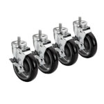 Krowne 28-146S - Threaded Stem Caster, Swivel with Brake, 5
