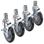 Krowne 28-151S - Shelving Caster, Locking Wheels, 5