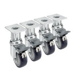 Krowne 28-160S - Adjustable Height Plate Caster, 6