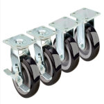 Krowne 28-180S - Caster, 2 rigid/no brake & 2 swivel/with brake, 6