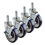 Krowne 30-151S - Economy Series Wire Shelving Caster, Swivel w/brake, 5