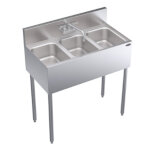 Krowne CS-1836 - Sink, three compart., 36