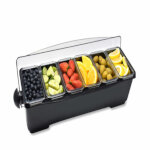 Krowne KR-101 - Royal Series Condiment Tray, with (6) plastic cups & cover