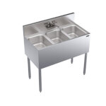 Krowne KR19-33C - Underbar Sink, 3 compart, 36