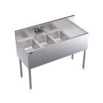 Krowne KR19-43L - Underbar Sink, 3 compart, 48