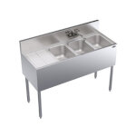 Krowne KR19-43R - Underbar Sink, 3 compart, 48