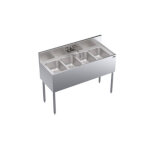 Krowne KR19-44C - Underbar Sink, 4 compart, 48