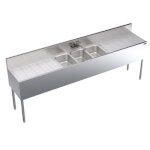 Krowne KR19-83C - Underbar Sink, 3 compart, 96