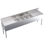 Krowne KR19-84C - Underbar Sink, 4 compart, 96