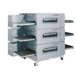 Lincoln 1600-FB3E - Low Profile Conveyor Pizza Oven, Electric, triple deck, dual heating system