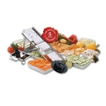 Matfer 215030-035 - Bron Mandoline, 1 serrated blade, 1 straight blade, 2 julienne blades