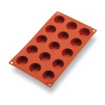 Matfer 257916 - Round Petit-Fours Mold, 15 per sheet, 1-1/2