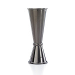 Mercer M37005BK - Japanese Style Jigger, 1 oz. & 2 oz., 18/8 stainless steel, gun metal black-plated finish