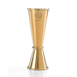 Mercer M37005GD - Japanese Style Jigger, 1 & 2 oz., 18/8 stainless steel, gold-plated finish