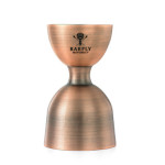 Mercer M37006ACP - Straight Rim Jigger, 1 & 2 oz., 18/8 stainless steel, antique copper-plated finish