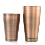 Mercer M37009ACP - Cocktail Shaker Set, (1) each 28 oz. & 18 oz. shaker, antique copper-plated finish
