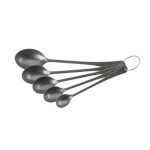 Mercer M37075 - Measured Bar Spoon Set, 5-piece, 18/8 stainless steel, vintage finish