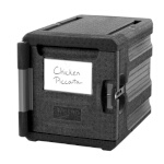 Metro ML300-BL - Mightylite Pan Carrier, front-load, insulated, (4) pan capacity, polypropylene, black