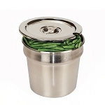 ABC Procurement STC-8-1/2-N - Vegetable Inset Cover, 7-1/4 qt, notched, stainless steel