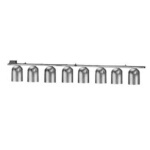 Nemco 6006-8 - Heat Lamp, single row suspension bar, chain hung, 8 bulb, 120v
