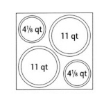 Nemco 67410 - Adapter Plate, two 4-1/8 qt. and two 11 qt. inset holes, fits # 6060A