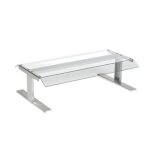 Nemco 8045N-CGD - Canopy Sneeze Guard, pass-through, flat top, 22.75