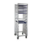 New Age 1331 - Bun Pan Rack, mobile, full height, end loading, slides on 3