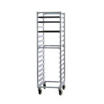 New Age 1332 - Bun Pan Rack, mobile, full height, end loading, slides on 4