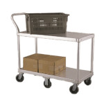 New Age 1490 - Utility Cart, (2) solid shelves, open base, shelf size 19