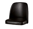 Oak Street SL3133TOP-BLK - Bar Stool Seat Only, bucket style, vinyl, black