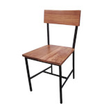 Oak Street CM-W702-2 - Timber 2.0 Series Side Chair, distressed wood back & seat, black frame