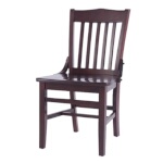 Oak Street CW-554-MH - Dining Chair, slat back, mahogany finish seat, beechwood frame
