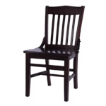 Oak Street CW-554-WA - Dining Chair, slat back, walnut finish seat, beechwood frame