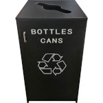 Oak Street M8540-BLK - Recycling Unit, Bottles and Cans, black finish, 18