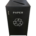 Oak Street M8550-BLK - Recycling Unit, Paper, black laminate finish, 18