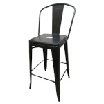 Oak Street OD-BM-820-BLK-XL - Bar Stool, indoor/outdoor, metal construction, black matte paint