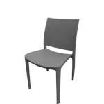 Oak Street OD-CH-752-IG - Teton Stacking Chair, indoor/outdoor, curved back, iron gray