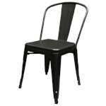 Oak Street OD-CM-820-BLK-XL - Stacking Dining Chair, indoor/outdoor, black frame