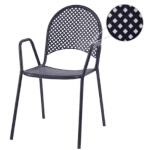Oak Street OD105-CHAIR - Diamondback Stacking Arm Chair, indoor/outdoor, black finish