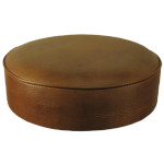 Oak Street SL2129TOP-BUC - Bar Stool Seat Only, backless, button top, vinyl, buckskin