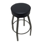 Oak Street SL2132-CCS-BLK - Swivel Bar Stool, upholstered seat, black vinyl