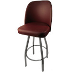 Oak Street SL2136-CCS - Swivel Bar Stool, upholstered bucket seat, chrome frame, vinyl