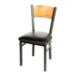 Oak Street SL2150-P - Dining Chair, solid birch plywood back, black frame