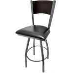 Oak Street SL2150CCS-1S-CUSTOM - Swivel Bar Stool, birch custom back, 1-1/4
