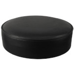 Oak Street SL3129TOP-BLK - Bar Stool Seat Only, backless, XL button top, vinyl, black