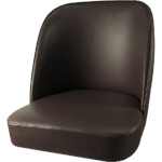 Oak Street SL3133TOP-ESP - Bar Stool Seat Only, bucket style, vinyl, espresso