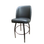 Oak Street SL3136-CCS-BLK - Swivel Bar Stool, upholstered bucket seat,  single footring, black vinyl