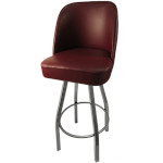 Oak Street SL3136-CCS - Swivel Bar Stool, upholstered bucket seat, chrome frame, vinyl