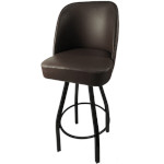 Oak Street SL3136 - Swivel Bar Stool, upholstered bucket seat, black frame, vinyl